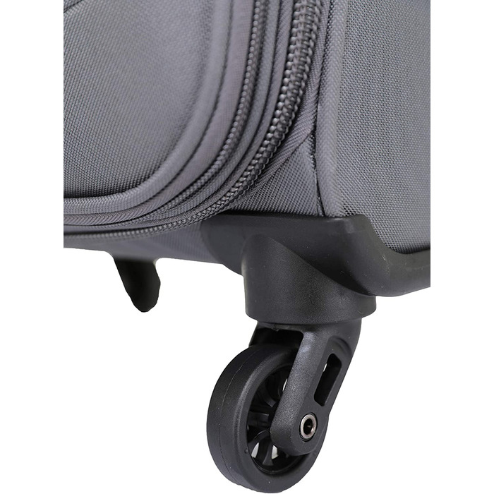 Набір валіз Beibye з тканини, сірий, з передніми кишенями та розширенням об'єму