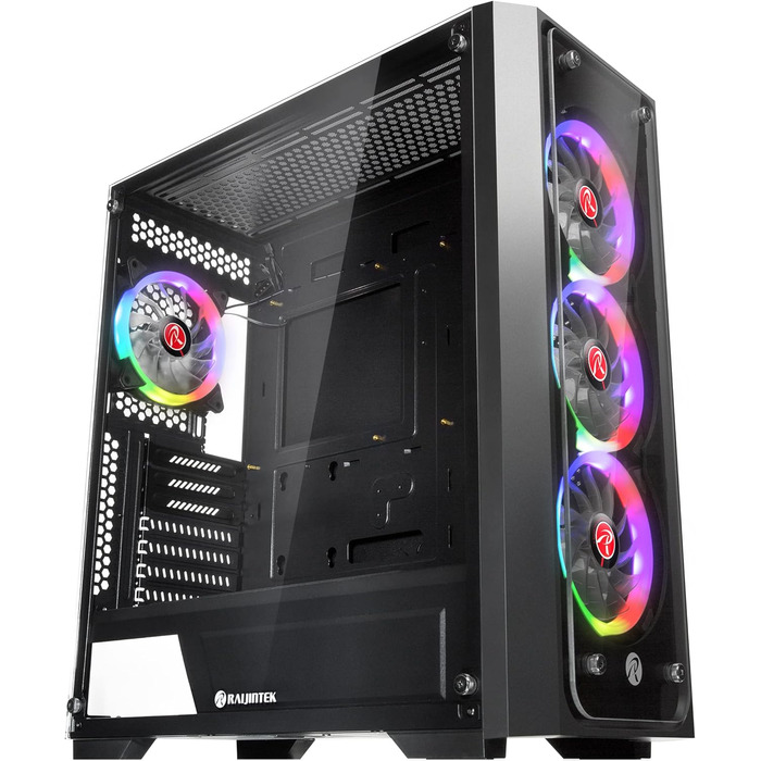 Корпус для ПК Raijintek PONOS TG4, сумісний, скло, чорний