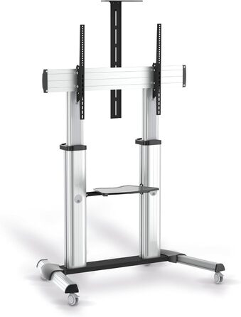 Підставка для телевізора Conecto TV Stand - мобільна, поворотна, регульована по висоті, 55-100 дюймів, модель LM-FS03G, срібна