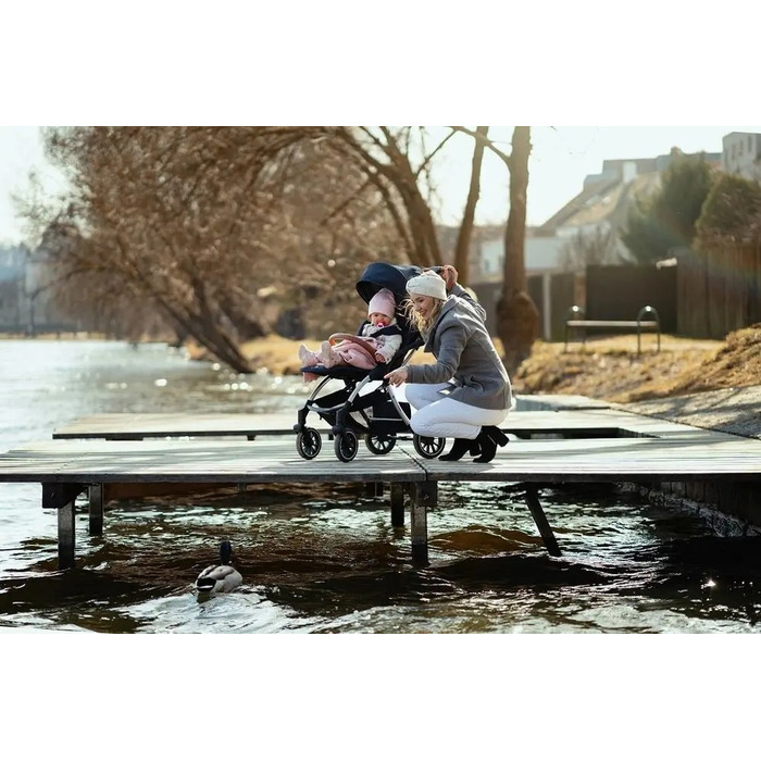 Дитячий візок PETITE&MARS Cross, колір: Антрацит Блю