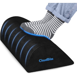 Підставка для ніг CloudBliss чорного кольору, велика