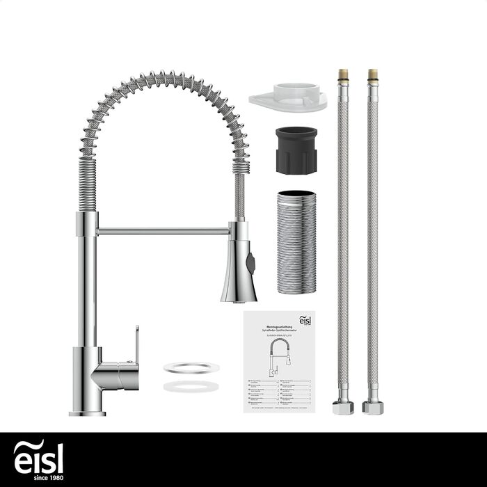 Спіральний пружинний змішувач для кухні EISL сріблястий
