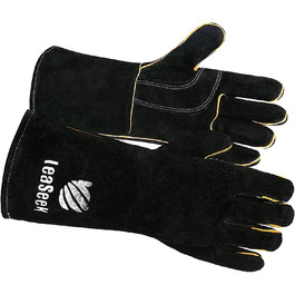 Шкіряні жаростійкі рукавички для гриля LeaSeek