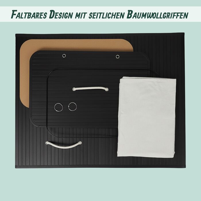 Кошик для білизни Relaxdays з бамбука та кришкою