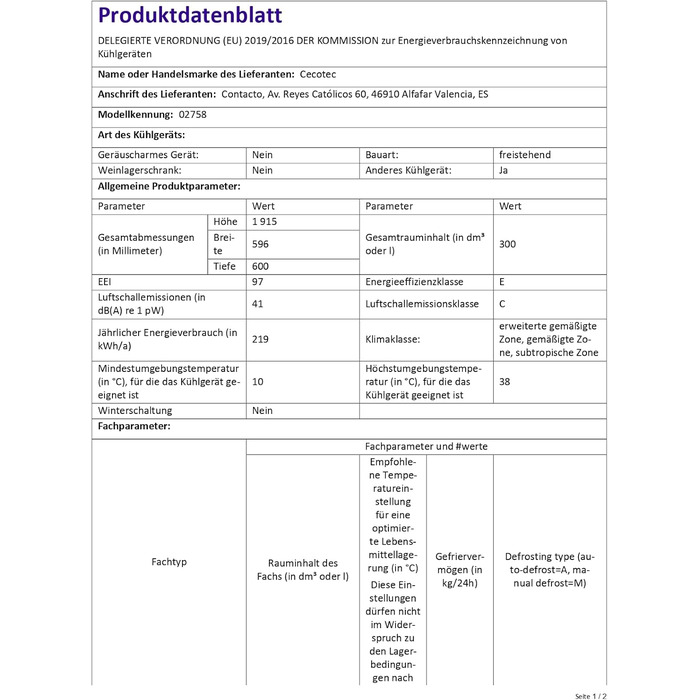 Міні-холодильник Cecotec Bolero CoolMarket TT Origin 45: 300л, LED, відкривачка, чорний, вінтажний стиль