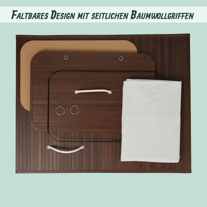 Кошик для білизни Relaxdays з бамбука та кришкою