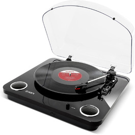 Програвач вінілу ION Audio Max LP з Bluetooth, вбудованими динаміками та USB, чорний