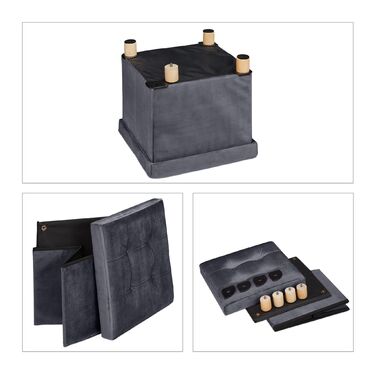 Зручний пуф Relaxdays з підспівателем