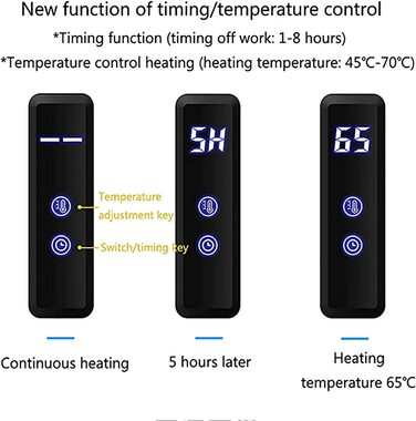 Електричний підігрівач для рушників, 60x45 см, з таймером, з нержавіючої сталі 304, Hardwired