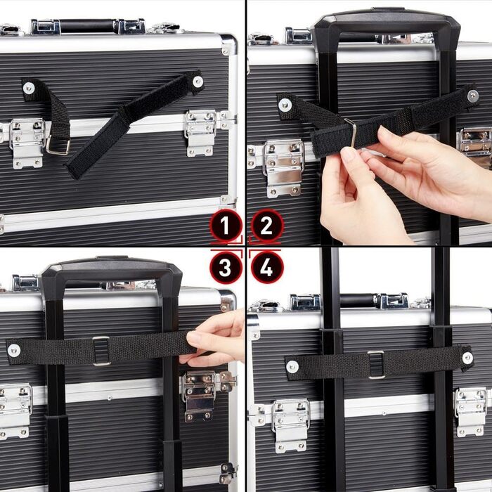 Косметичка-органайзер Yaheetech 4 в 1: велика, для косметики, прикрас, макіяжу, перукарів, ручна клада, чорна