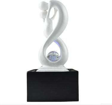 Критий фонтан Амур - чорно-білий - світлодіодне світло - Знімна скульптура - Внутрішнє оздоблення - Замкнутий контур - 314x14см