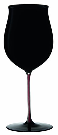 Келих для вина Burgundy Grand Cru 1050 мл, чорний кришталь з червоною ніжкою, ручної роботи, Black Series, Riedel