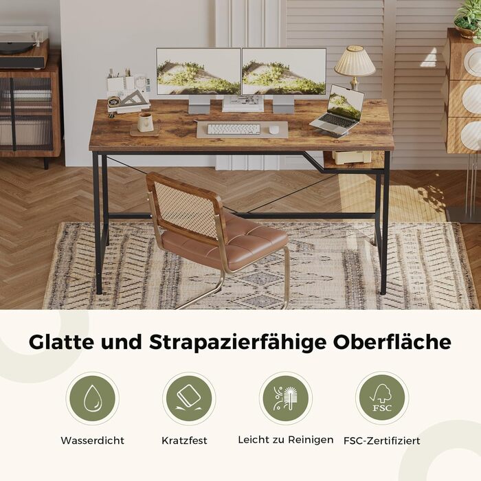 Комп'ютерний стіл Mericonia 120 см, ігровий стіл для невеликих приміщень, білий стіл для дому та офісу, стіл для студентів