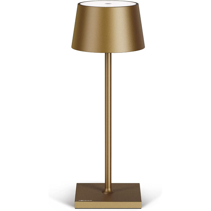 LED настільна лампа Stilosa 3 XL - диммування, акумулятор, IP54, для дому та вулиці, тепле світло, USB-C, темне золото (38 см)