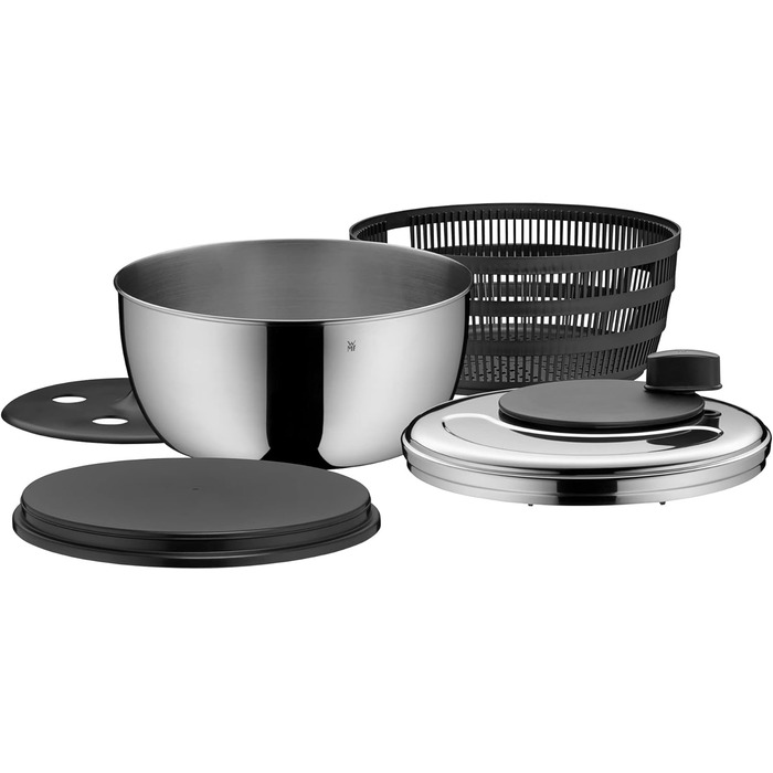 Салатниця-центрифуга WMF Gourmet, 25.4 см, Cromargan нержавіюча сталь, сіточковий кошик, придатна для миття в посудомийній машині