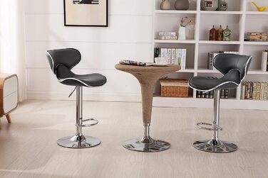 Барний стілець Roundhill Furniture Masaccio з оббивкою з штучної шкіри, поворотний, з регулюванням висоти, сірий, набір 2 шт.