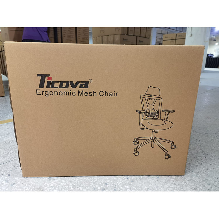 Крісло для робочого місця Ticova вантажопідйомність 127 кг чорне