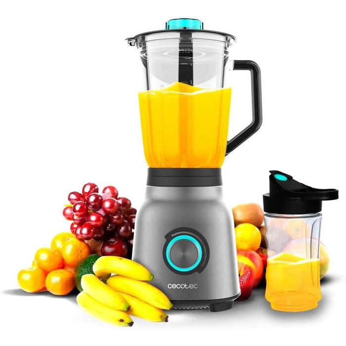 Cecotec Standmixer Power Black Titanium 2500MAX Go: 2500 Вт, титанове покриття, 1,8 л, 5 швидкостей + пляшка