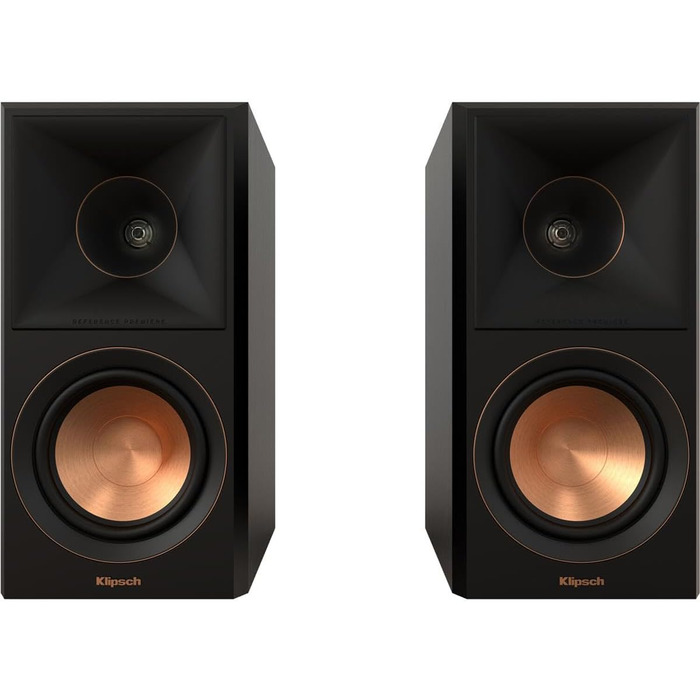 Пара поличних динаміків Klipsch RP-500M II, рупор Tractrix 90x90, високочастотний динамік 1 см, низькочастотний динамік 13,3 см, чорний