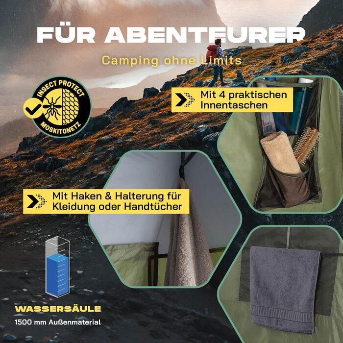 LUMALAND Преміум душова кабіна | Намет для туалету для використання в приміщенні та на вулиці | Мобільний передягальня та намет для зберігання | Намет для фотографії тварин | Ідеально підходить для кемпінгу, фестивалів та риболовлі | Водонепроникний та ві