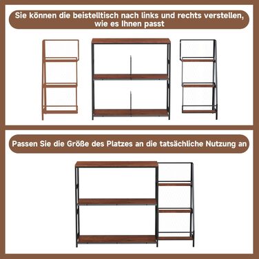 Стіл для програвача YCJY з полицями для платівок, вінтажний, місткість до 400 альбомів