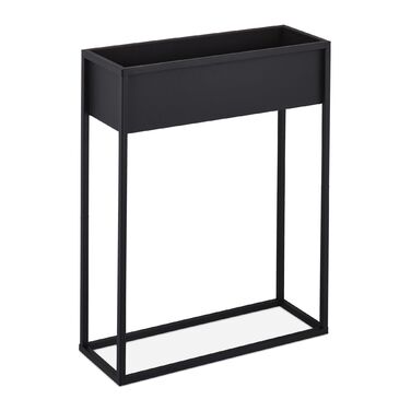 Підставка для квітів Relaxdays з металу, чорного кольору