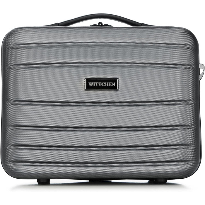 Валіза ручної поклажі WITTCHEN Globe Line сірого кольору з ABS-пластику та кодовим замком | 25 x 33 x 16,5 см | Підходить для Lufthansa, Eurowings, Ryanair, Condor, Discover Airlines