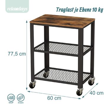 Візок кухонний Relaxdays, 3 ящики