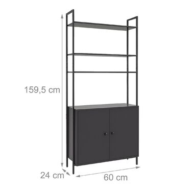 Стелаж Relaxdays з нижньою шафкою