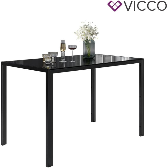 Обідній стіл Vicco Grand, 120x75 см, чорний