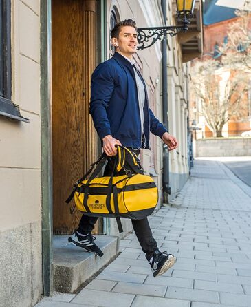 Водонепроникна дорожня сумка Friendly Swede Duffle Bag Рюкзак - 30 л / 60 л / 90 л - Речовий мішок, речовий сухий мішок з функцією рюкзака - SANDHAMN (жовтий, 30 л)