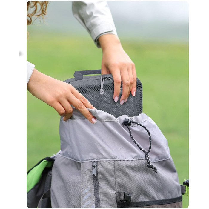 Набір компресійних органайзерів для подорожей ECOHUB, 4 шт., сірі пакувальні куби з маркуванням та сіткою для валізи та рюкзака