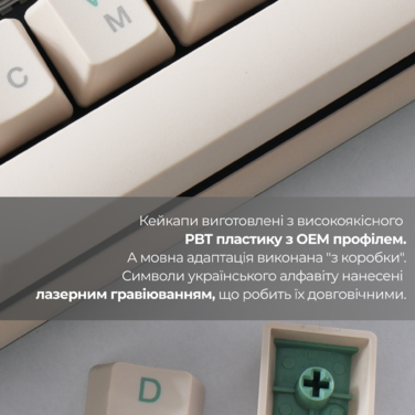 Механічна клавіатура Ducky One 3 TKL Cherry MX Brown Matcha Cream UA