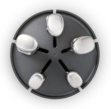 Joseph Joseph Elevate - Набір ножів з обертовим підставою (5 шт.) з нержавіючої сталі, японські леза, антифронт покриття, неслизьке дно