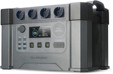 Електростанція ALLPOWERS S2000 Pro 1451 Втгод, 2400 Вт змінного струму, сонячний генератор зі швидкою зарядкою для кемпінгу та подорожей