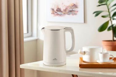 Електричний чайник ETA EDITA I з LED-дисплеєм, функцією KEEP WARM, об'ємом 1,5 л, STRIX-Mittelanschluss, внутрішній індикатор рівня води, колір слонова кістка