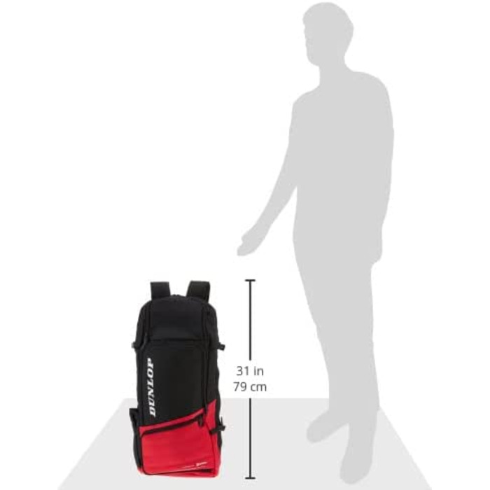 Спортивний рюкзак Dunlop для дорослих унісекс 2021 CX Performance довгий Тенісна сумка довгий рюкзак Чорний / червоний