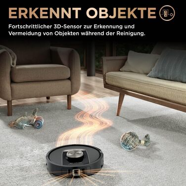 Робот-пилосос та миючий робот Shark PowerDetect RV2800ZEEU: 2-в-1, самостійне очищення, LiDAR-навігація, керування через додаток, чорний