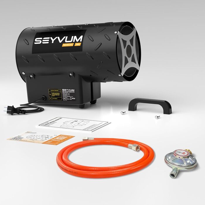 Газова теплова гармата для приміщень 15 кВт, 320 м³/год, з газовим шлангом 1,4 м, 700 мбар