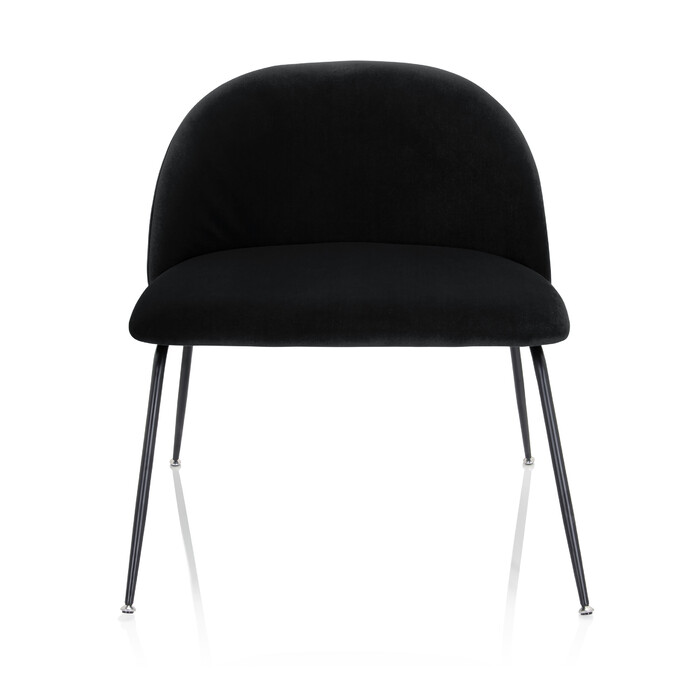 Крісло для відпочинку/вітальні VELVO, оксамит, чорний колір, hjh OFFICE