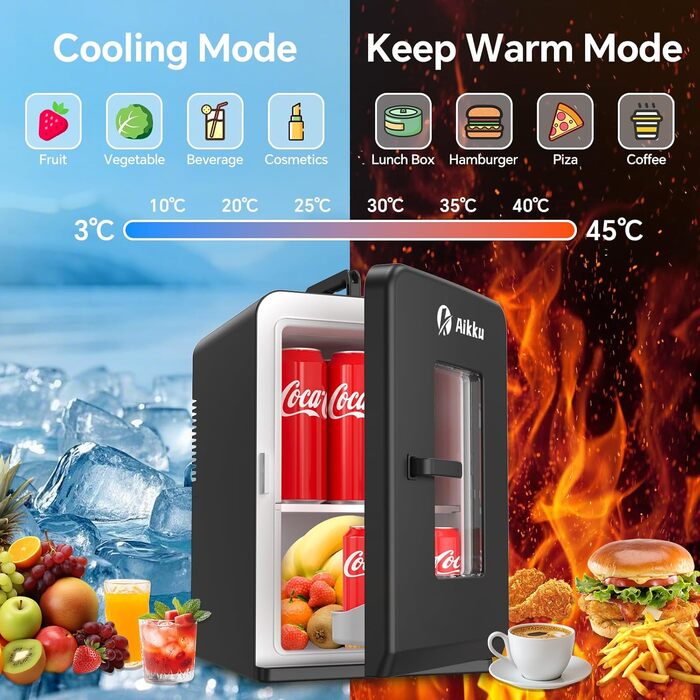 Автомобільний міні-холодильник 2 в 1 з функцією охолодження та підігріву, 15Л, 12V/220V для авто, дому та офісу, чорний