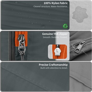 Набір компресійних органайзерів для одягу Cipway для подорожей, вакуумні пакувальні куби для валізи та рюкзака, сірий, 5 шт.