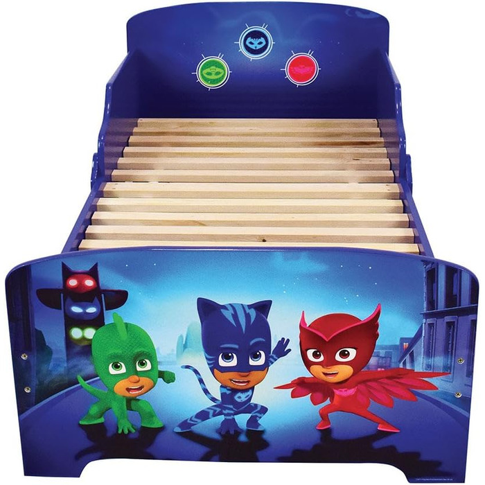 Дитяче ліжко Fun House 712868, Pyjamahelden, 140x70 см, з ламелями, блакитне