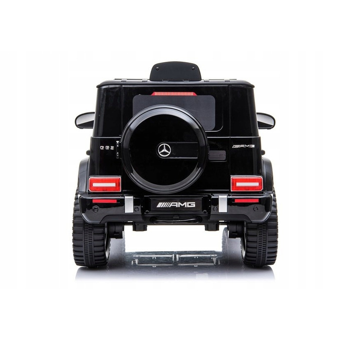 Дитячий електромобіль Mercedes G63 AMG з шкіряним сидінням та пультом керування, чорний