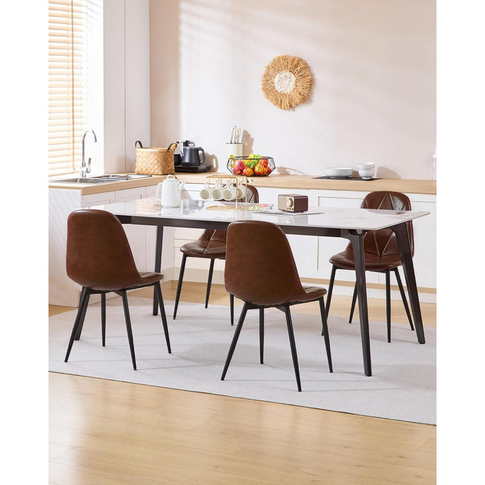 Стільці для їдальні Lestarain з підлокітниками, для кухні, вітальні, їдальні, м'які, з оксамитовим покриттям, металеві, ергономічний дизайн, темно-зелений