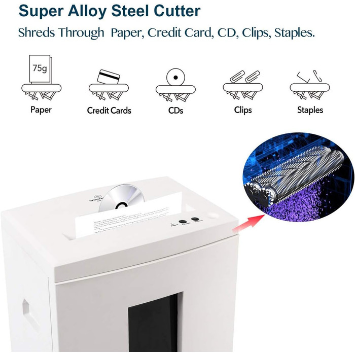 Шредер WOLVERINE P4 SD9113 - 18 листів, для важкого паперу, CD, тихий, 22л