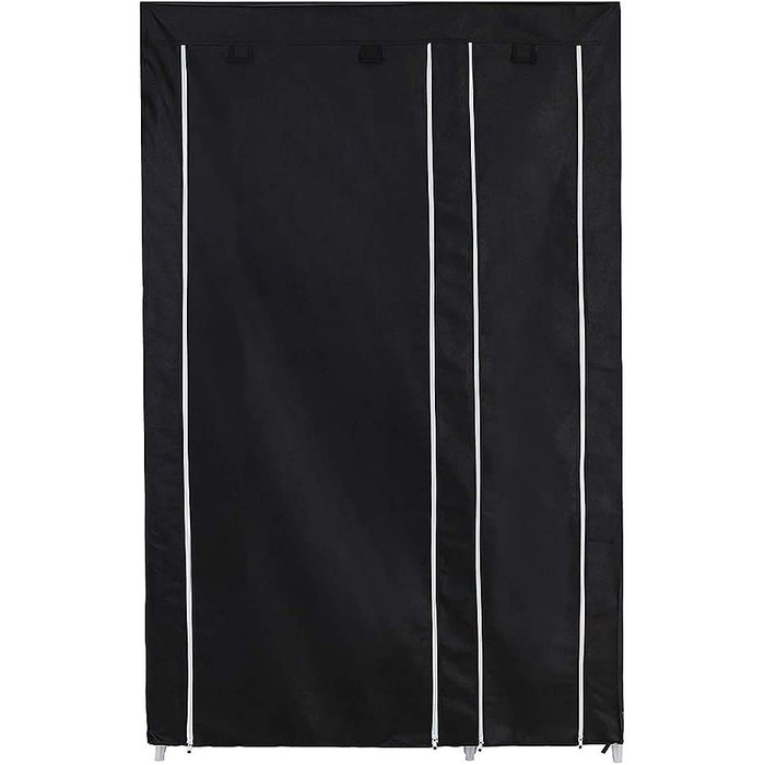 Складаний шафа для одягу Flyelf DIY, тканинний шафа для одягу, стелаж для одягу, система полиць, вішалка для одягу (172x105x43 см, чорний)