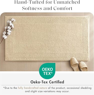 Килимок для ванної кімнати Madison Park Signature Splendor, 100% бавовна, високий ворс, 53x86 см