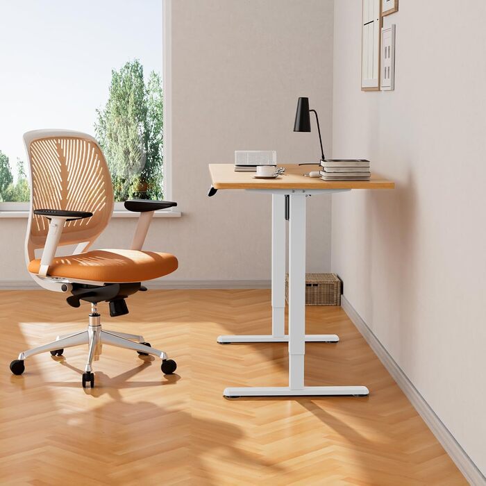 Підставка для столу ErGear з регулюванням висоти, 4 пам'яті, для ергономічного стоячого столу, без стільниці (білий)