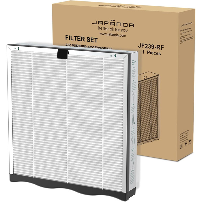Повітряочисник Jafända HEPA для алергіків з аромадифузором та фільтром з активованого вугілля, видаляє 99,97% цвілі, пилу, пилку. Повітряочисник CADR 268 м³/h
